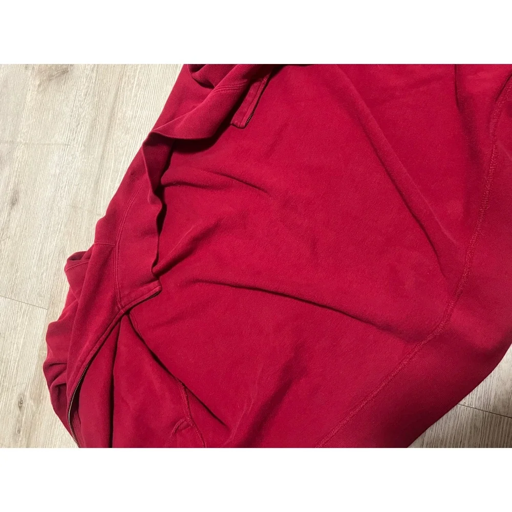 Polo Ralph Lauren Mens XL Red Full Zip Cotton Knit Sweater Blue Pony Logo